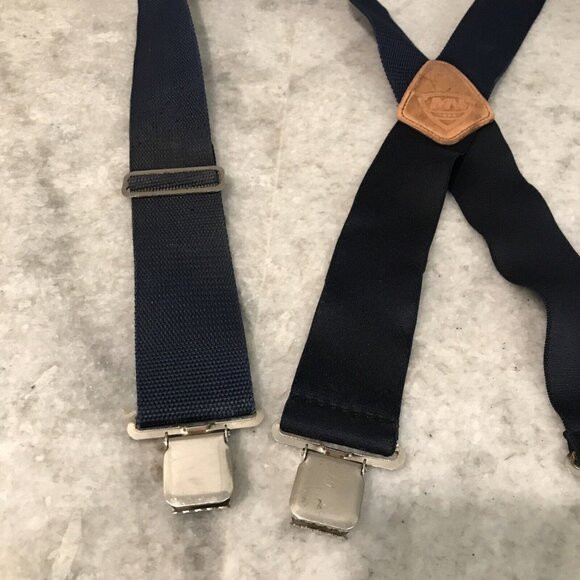 McGuire Nicholas Suspenders Mens Wide Blue Silver Clamps Festival Eclectic Grand - Picture 2 of 6
